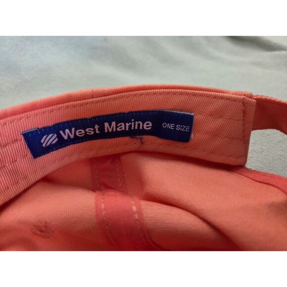 Embroidered First Mate Pink Hat Fishing Boating Lady Ponytail West Marine - Picture 7 of 7